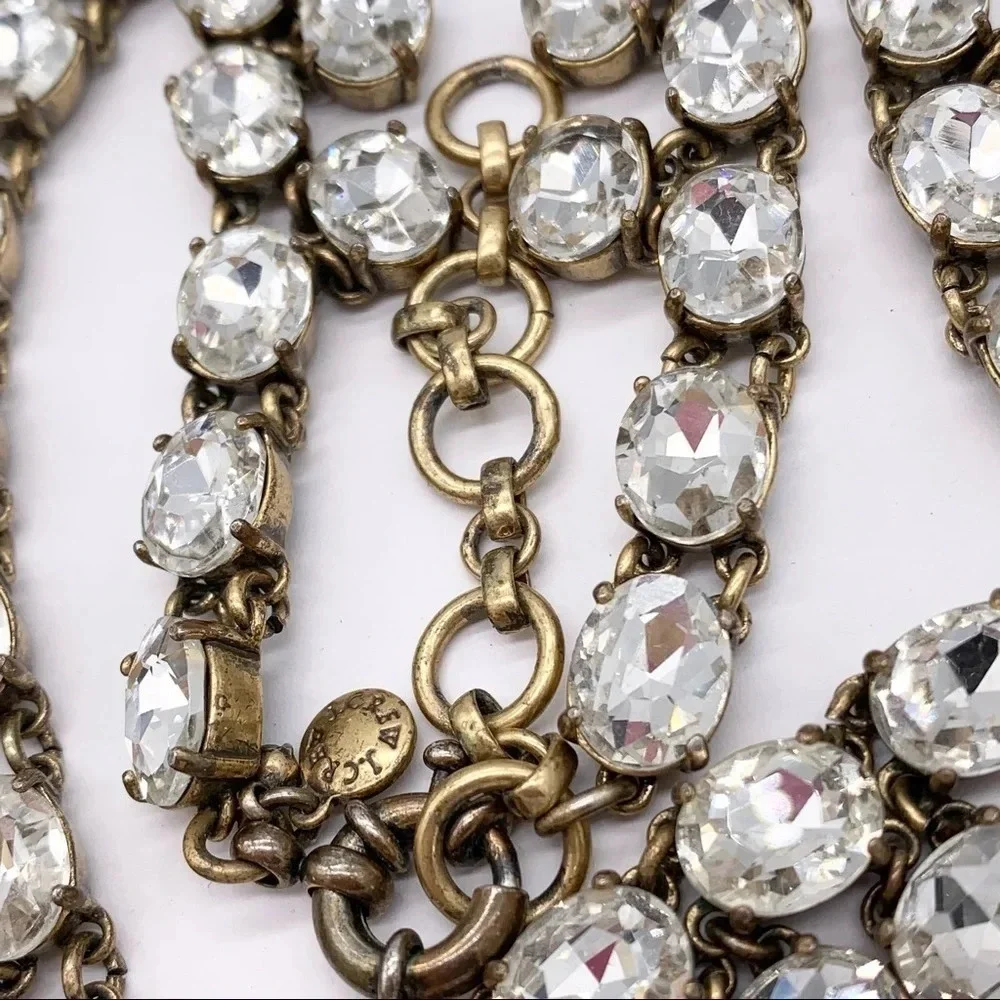 J. Crew Crystal Double Row Collar Necklace